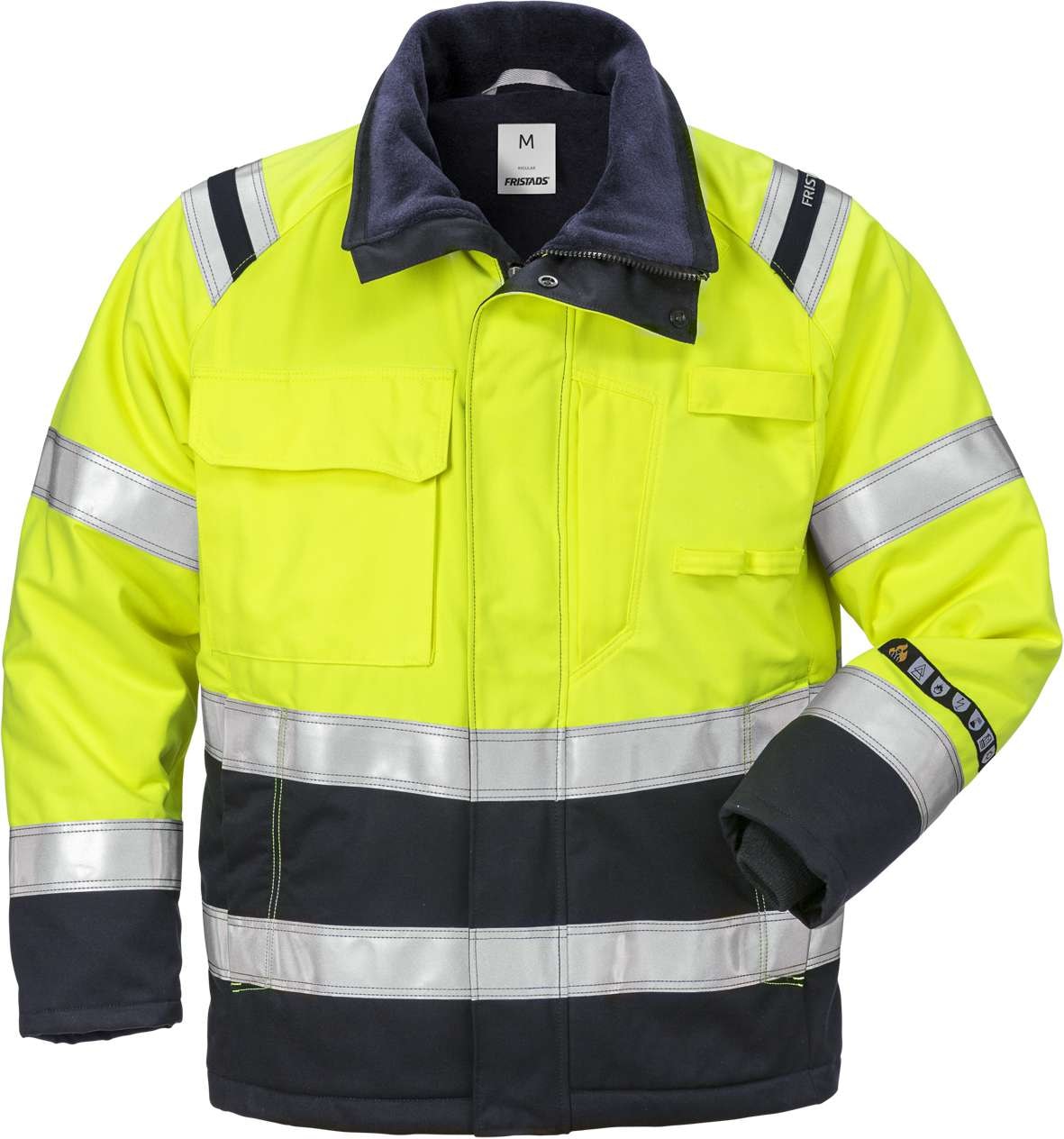 Fristads Vinterjacka Flamestat 4185 ATHS, Klass 3 Varsel Gul/Marinblå 3XL