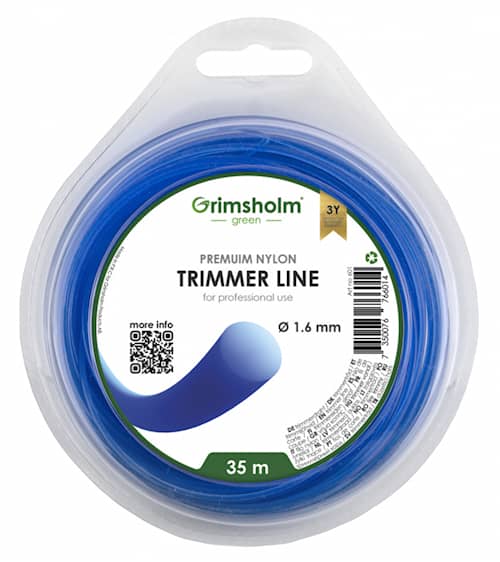 Grimsholm Trimmertråd Rund Blå 1,6mm 35m