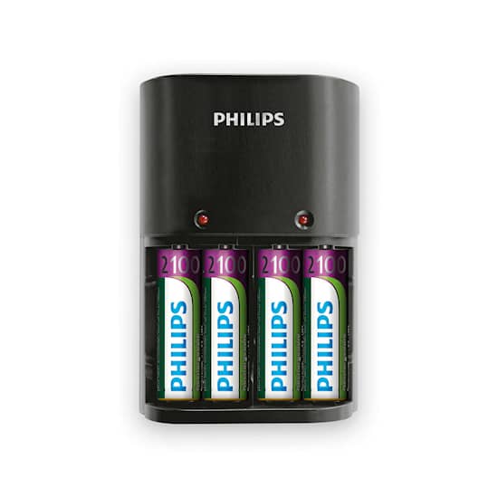 Philips Batteriladdare SCB1490 Inkl 4st AA batterier