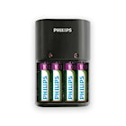 Philips batterilader SCB1490 inkludert 4 stk. AA-batterier