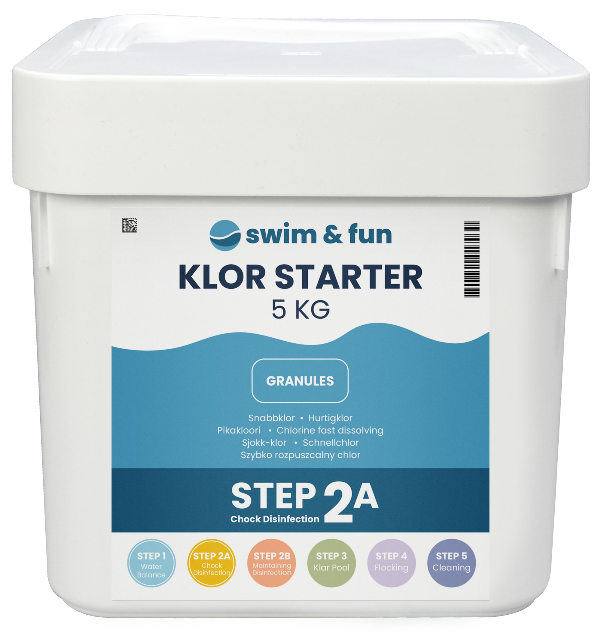 Swim & Fun Snabbklor granulat 5kg -