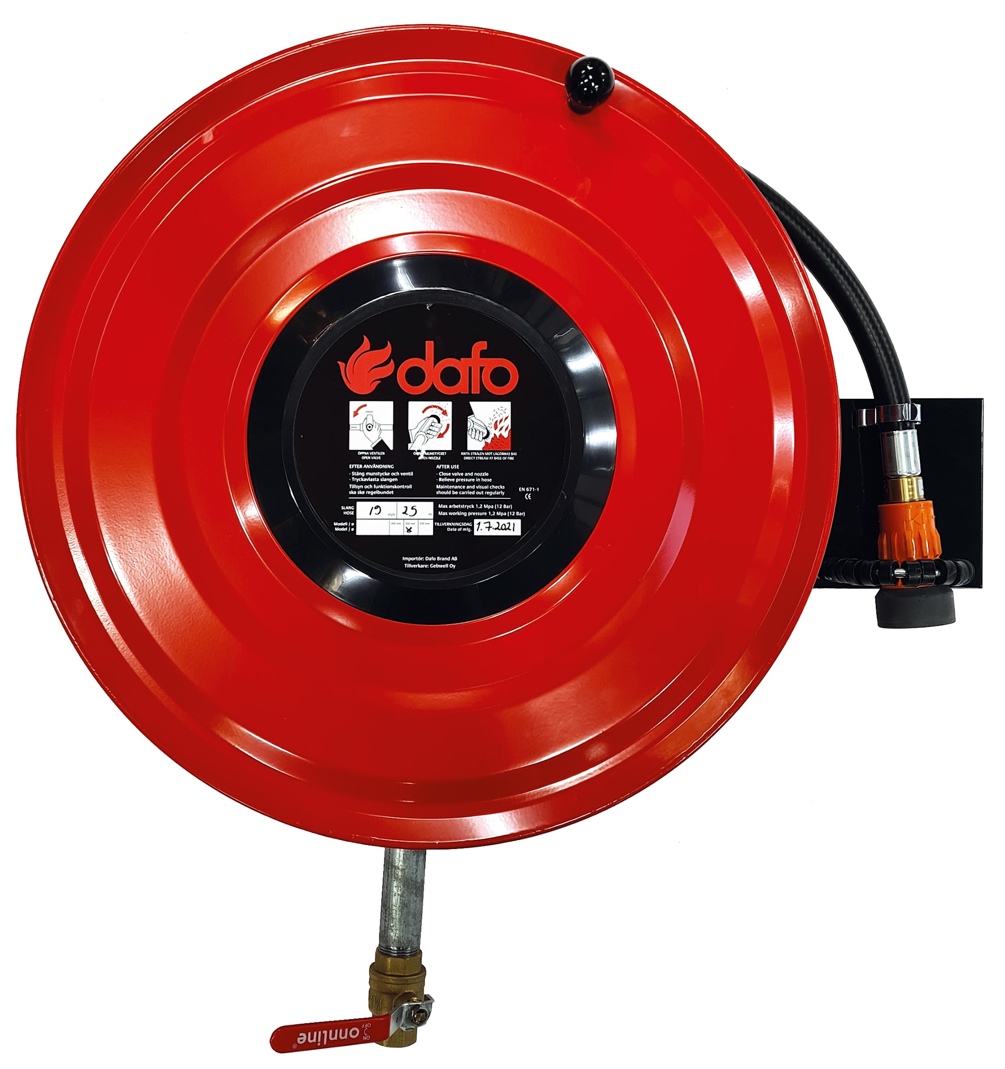 Dafo Brandpost 25M 3/4" Slang