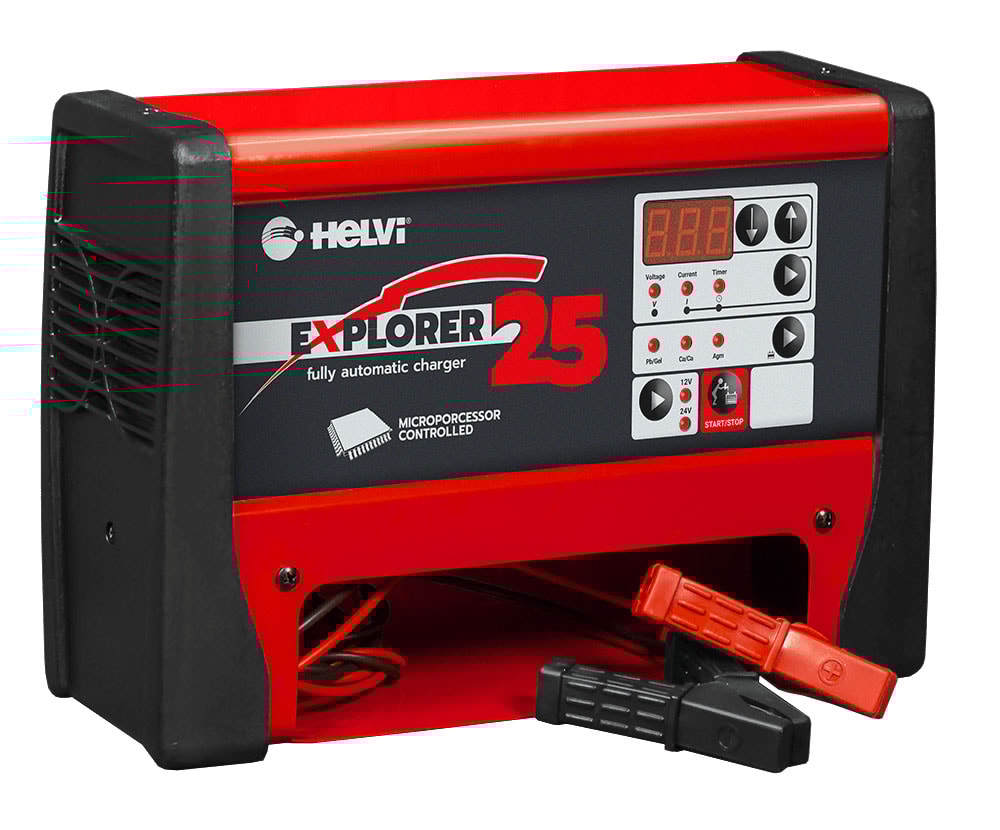 Helvi batterilader Explorer 25, 12/24 V, 12,5/25A