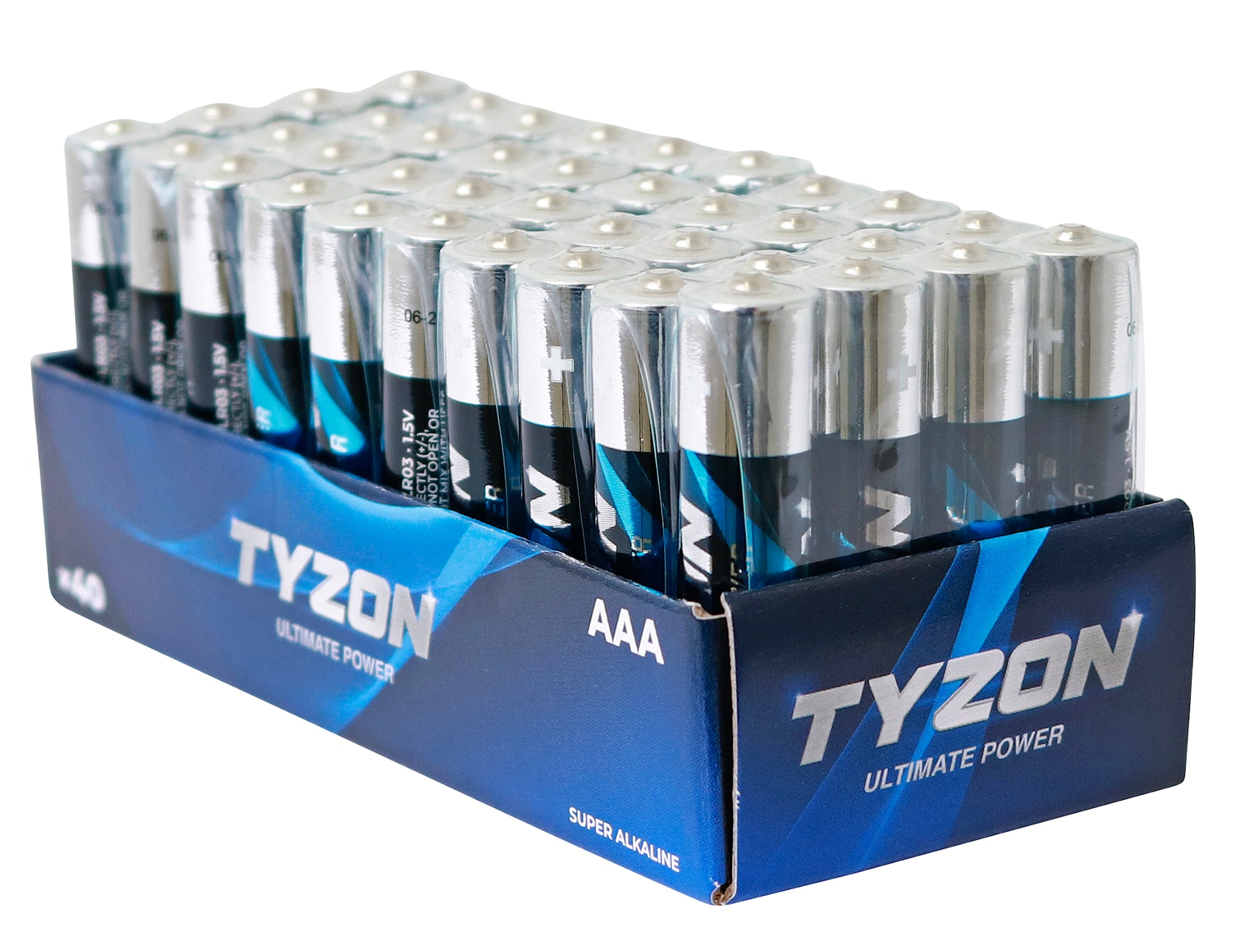 Tyzon AAA-alkaline batterier 40-pack
