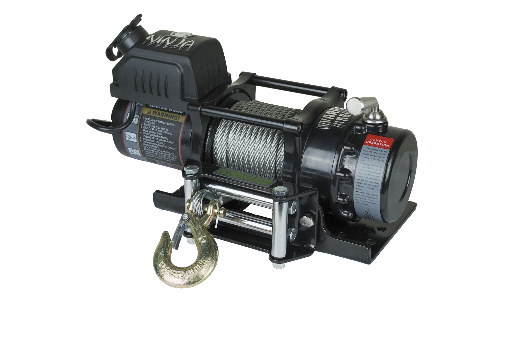 Warrior Winches Ninja 4500 Vinsch, 24V Stålvajer
