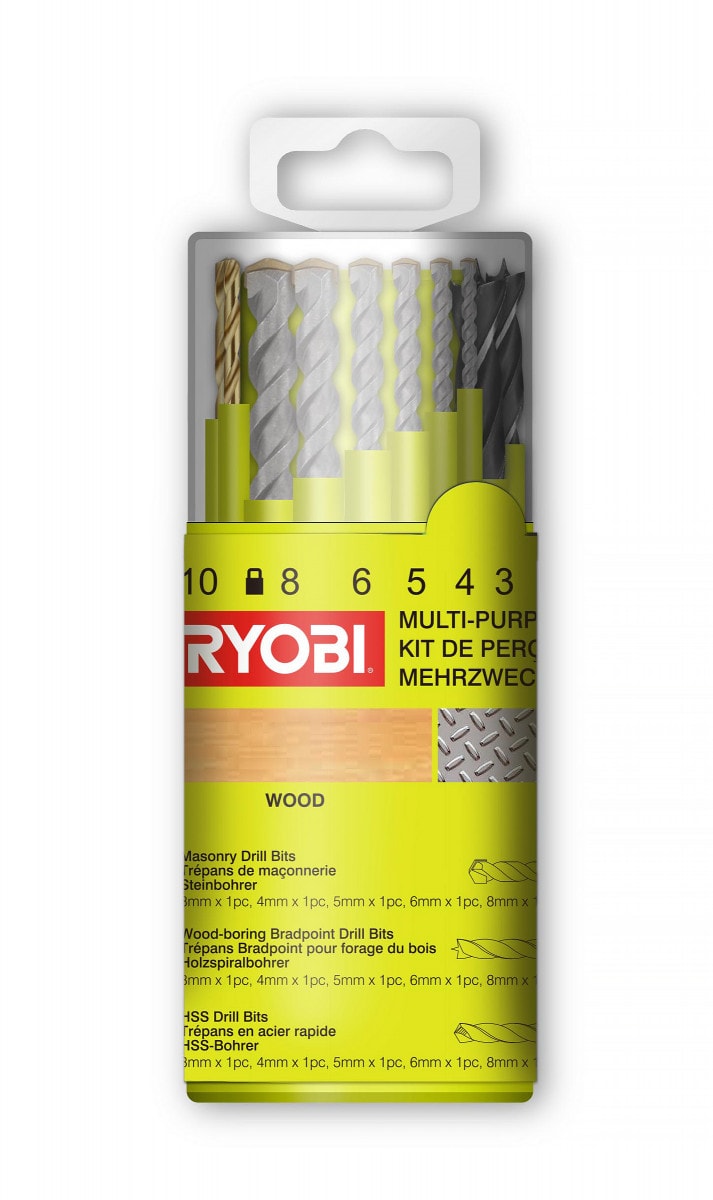 Ryobi Rak 18dmix Borrsats 18-delar
