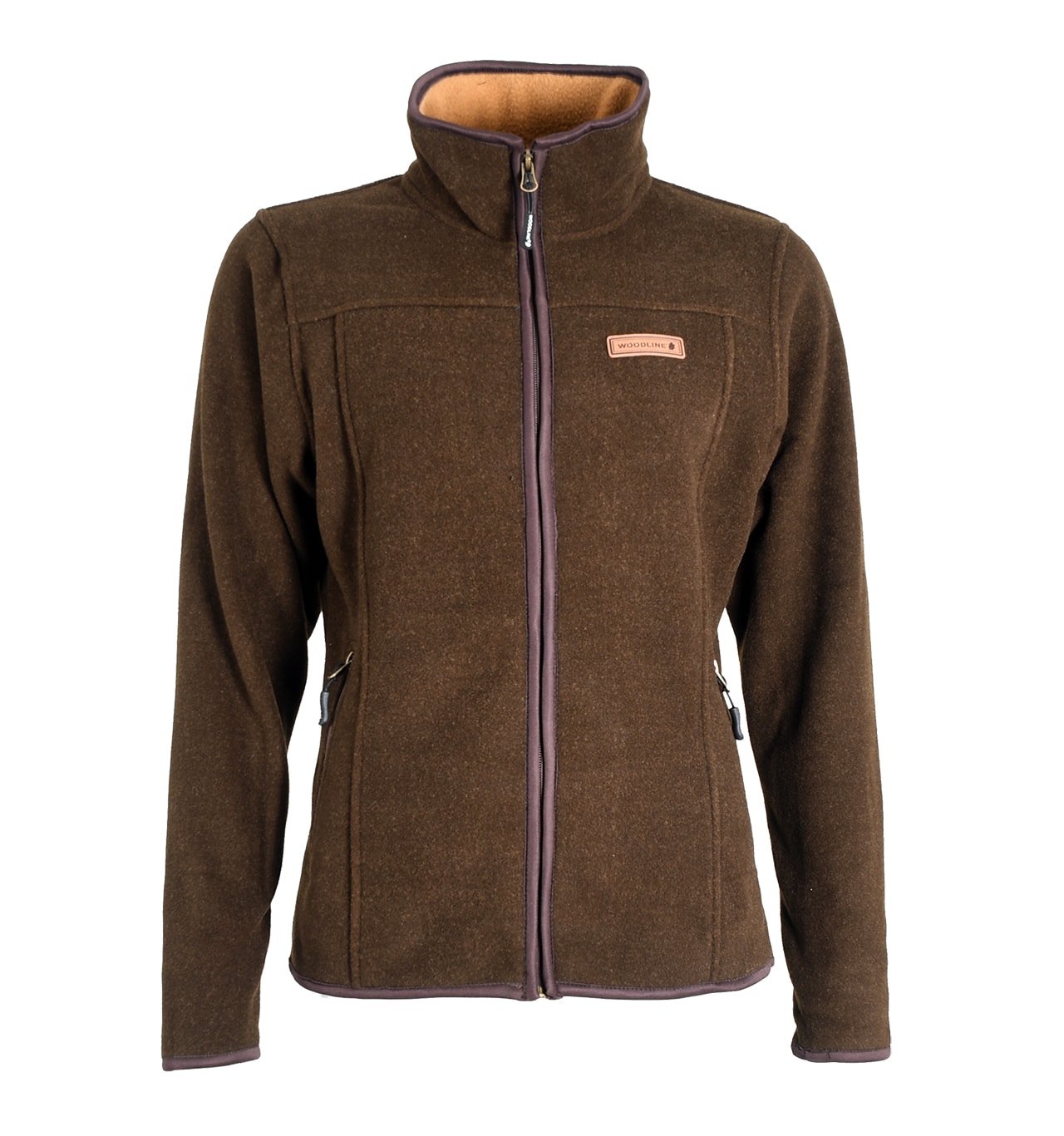 Woodline Fleecetröja Bolmen Brun Dam 40 -