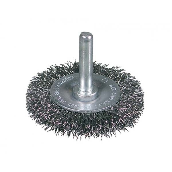 Osborn Cirkulärborste med skaft 6mm, vågig, rostfritt stål