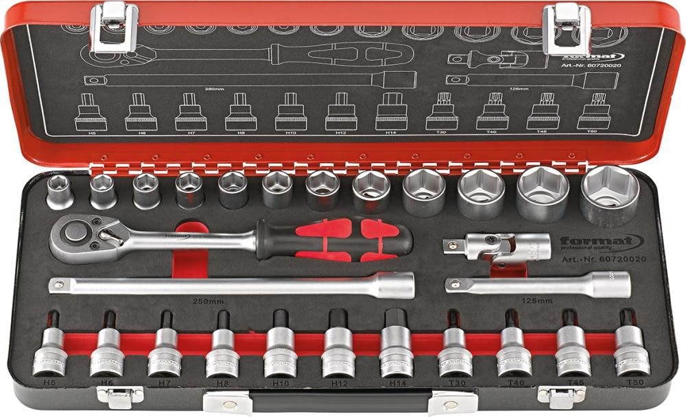 Format Hylsnyckelsats 1/2 27 delar