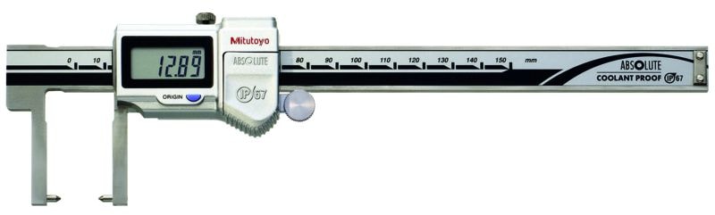 Mitutoyo ABSOLUTE Digimatic skyvelære 573-652-20 med innadvendte målespisser 0-150 mm, 0,01 mm, IP67, friksjonsrulle