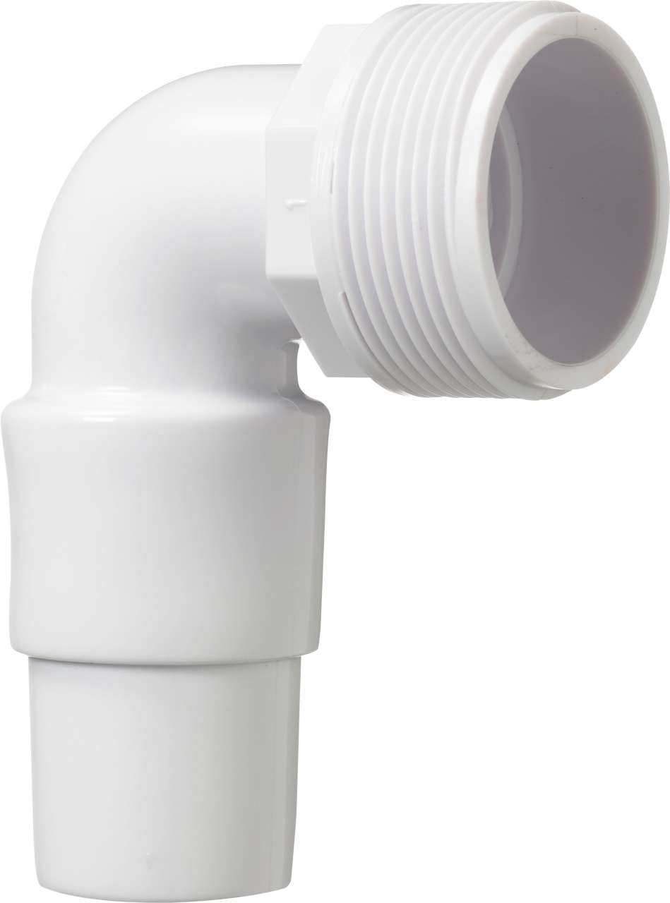 Swim & Fun Böjd slangstuss i vit 1 1/2'' Ø32/Ø38