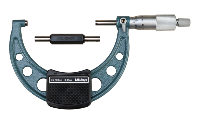 Mitutoyo Mikrometer 103 utvendig, metrisk, 0,01 mm, hardmetallbelagt