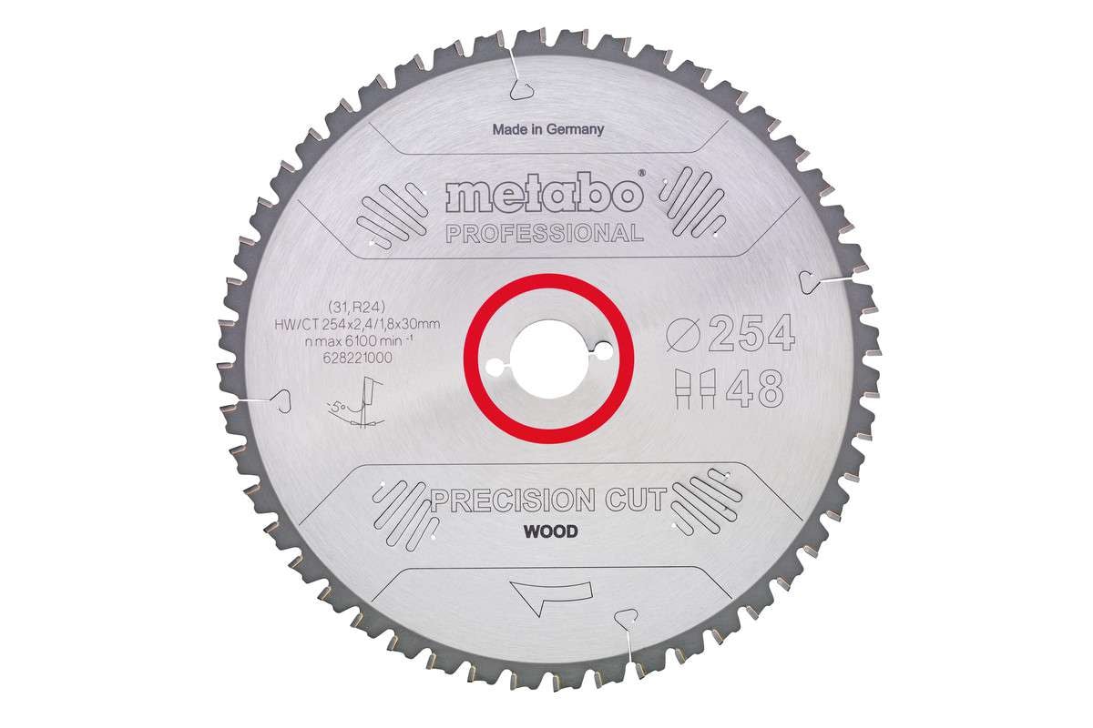 Metabo Sågklinga Precision Cut Wood - Professional 220x30 Z36 WZ 10°
