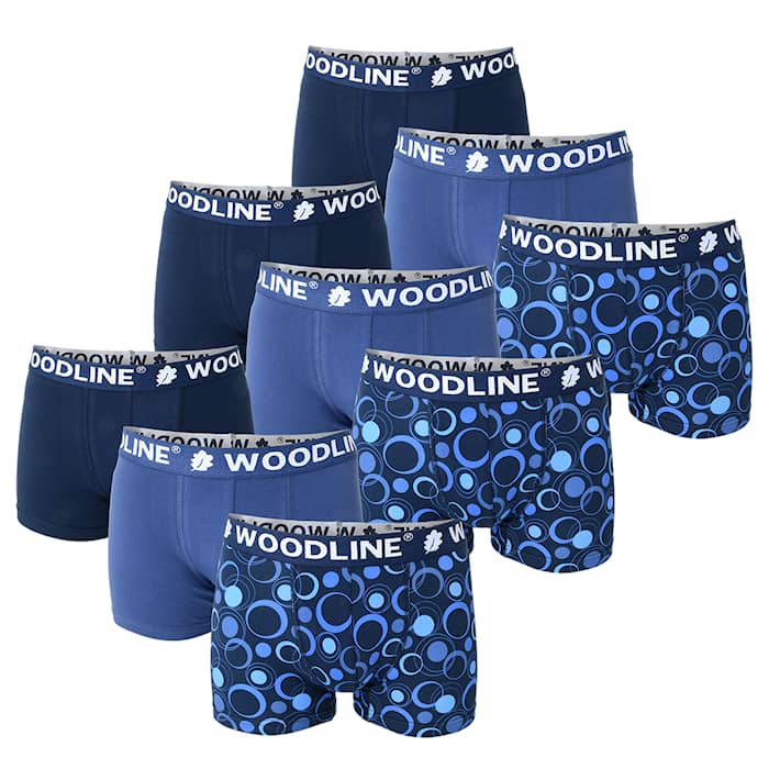 Woodline Boxerkalsong Blå 9-pack