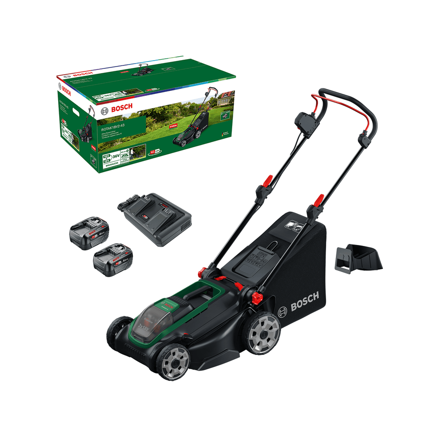 Bosch DIY Gräsklippare Rotak 18V2-43 2X4Ah