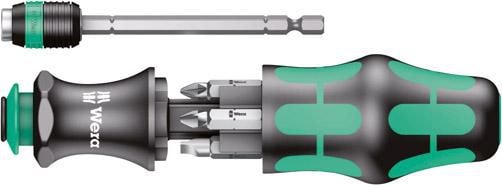 Wera Bitskrutrekker Kraftform Kompakt 20, 6 stk. med spor/PH/PZ
