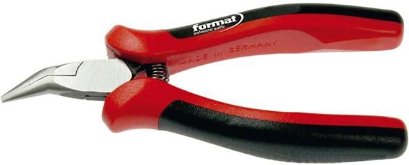 Format Elektroniikkapihdit 130 mm, litteä/pyöreä, 35° kulma, sileä tartuntapinta