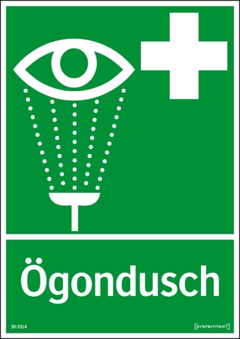 Systemtext Skylt Ögondusch 210x297mm