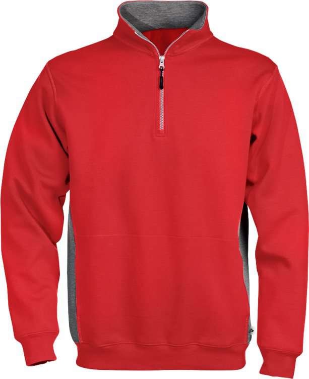 Acode Sweatshirt med kort dragkedja 1705 DF Röd S