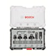 Bosch Sett med fresejern, 6 deler, profilering, 8 mm skaft