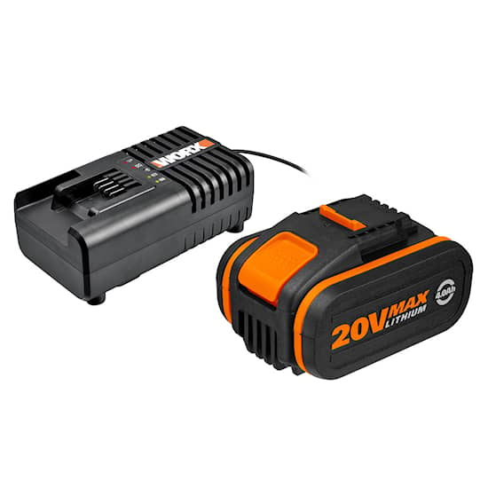 Worx-batteri og lader WA3604 20V 4,0Ah