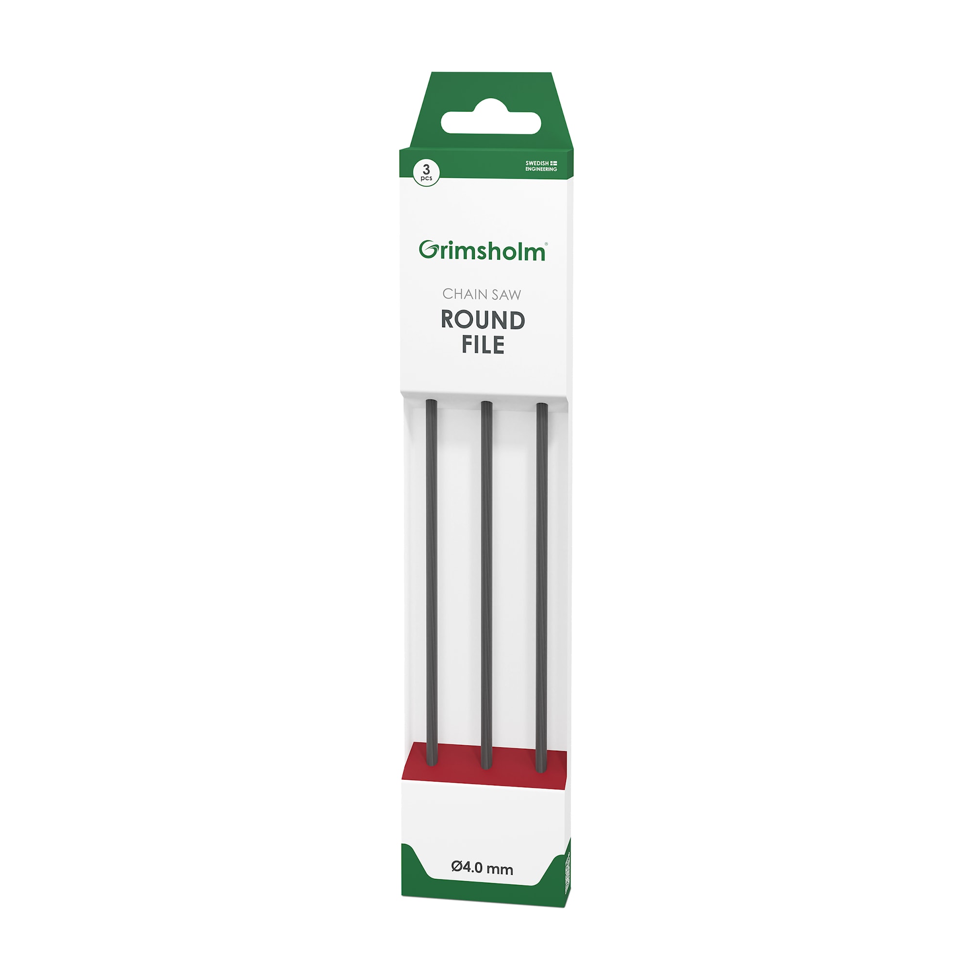 Grimsholm Round file Premium Cut 4.0 mm, 3 pcs