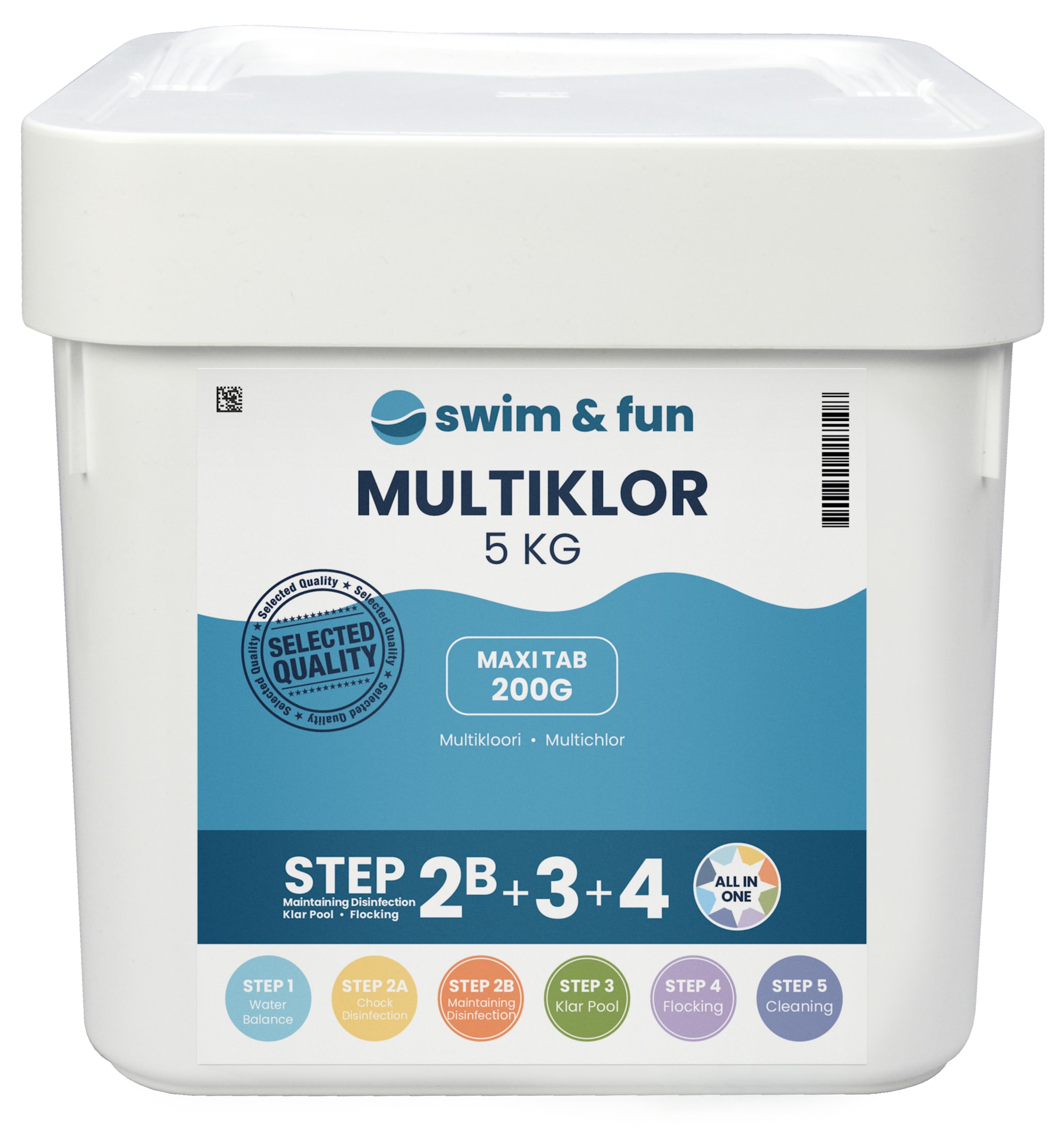 Swim & Fun Multiklor Maxi Tabs 200g, 5kg -