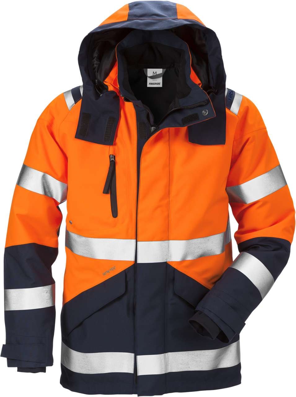 Fristads Skalljakke GORE-TEX 4988 GXB, klasse 3 Varseloransje/marineblå XL