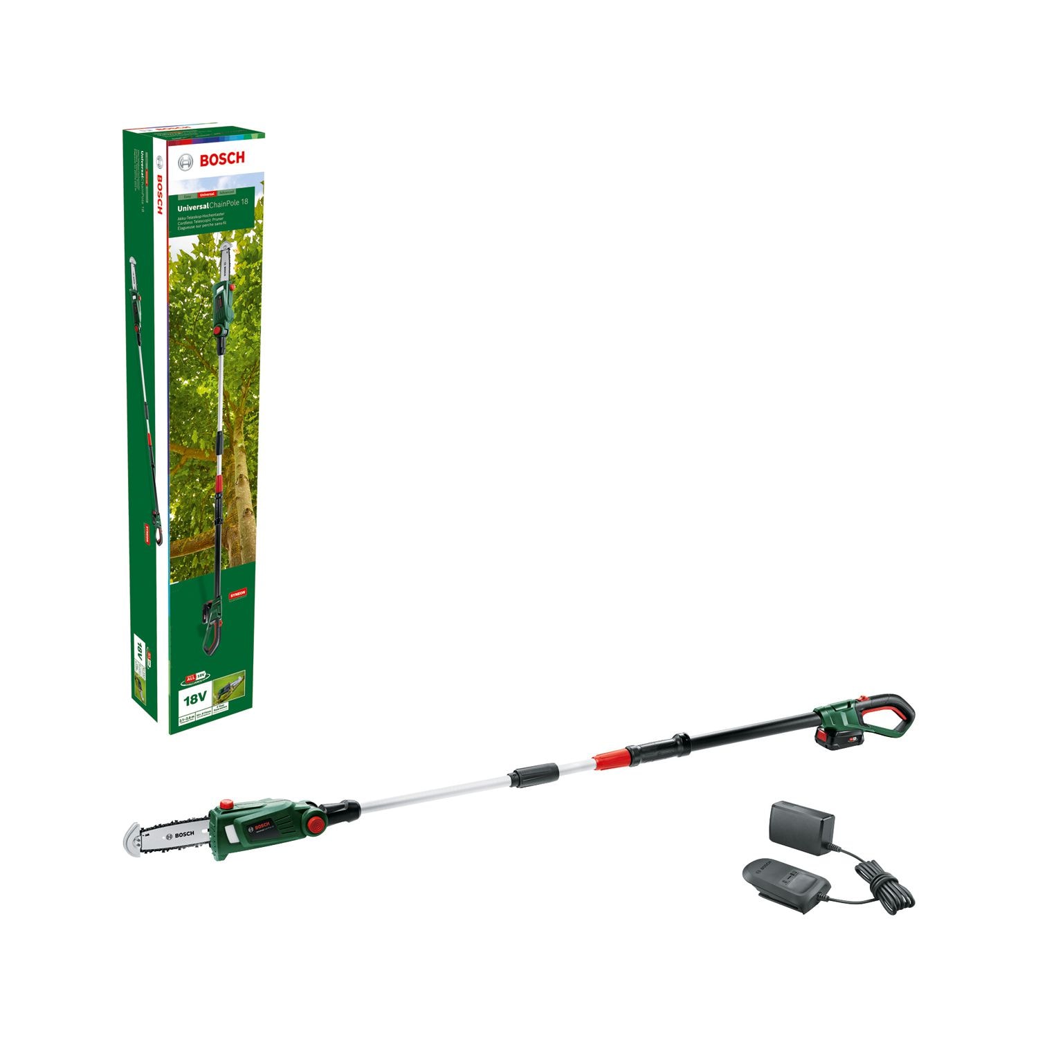 Bosch Grensåg Teleskopisk 18V med 1x2,5Ah batteri & laddare