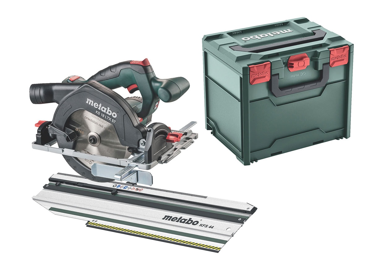 Metabo Cirkelsåg Set KS 18 LTX 57 18V med kapskena KFS 44 utan batteri & laddare -