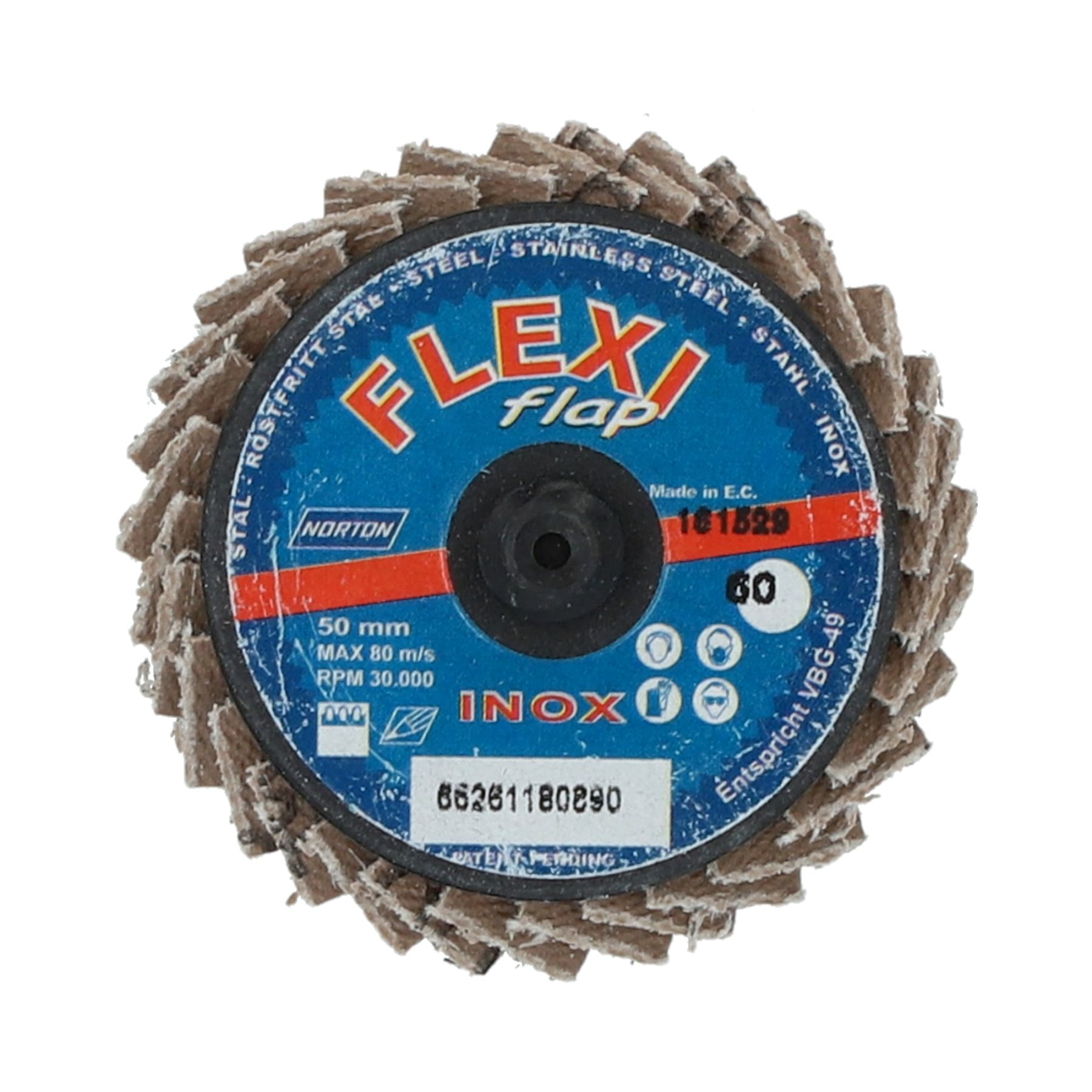 Norton Pikakiinnitteinen lamellirondelli Mini Flexi SL3/TR 50 mm, K60