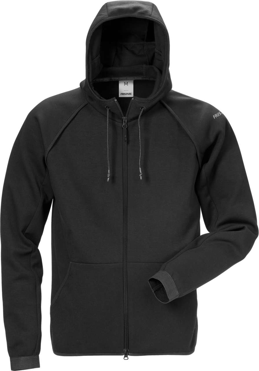 Fristads Sweatshirtjakke med hette 7462 DF Svart L
