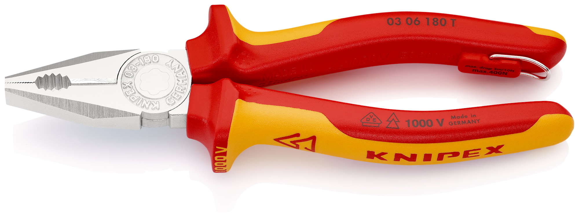 Knipex Kombinationstång 0306180T 180mm VDE