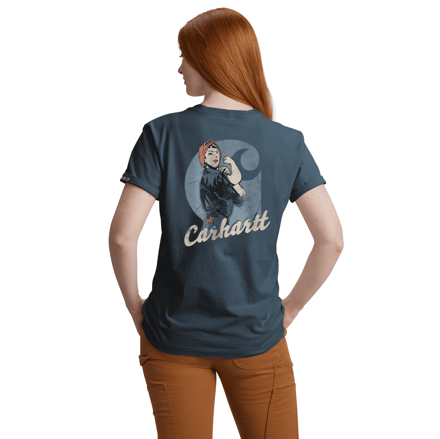 Carhartt Dearborn Loose Rosie T-Shirt Dam Iron Blue