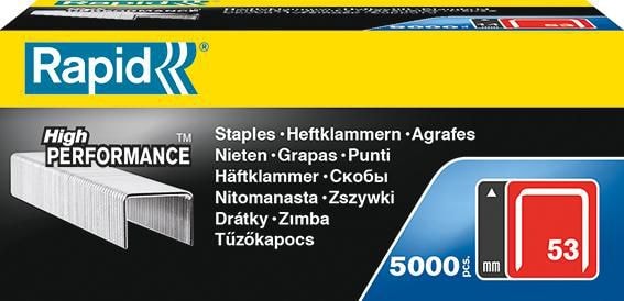 Rapid Häftklammer 53/6mm, galvad, 5000-pack -