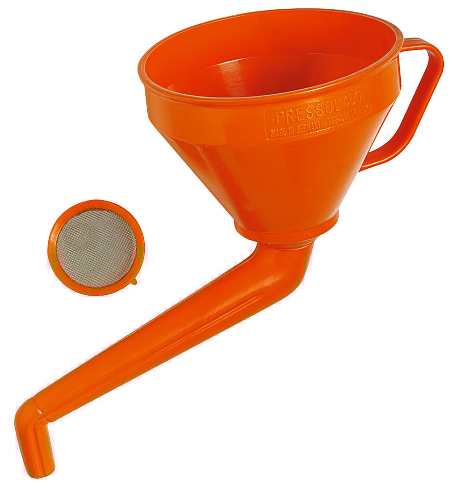 Pressol Tratt PE 160mm, vinklad pip, 1,3l, 02562