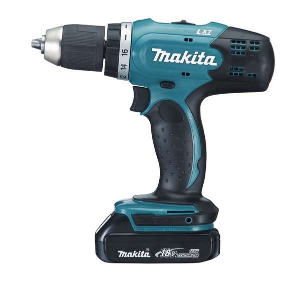 Makita Akkuporakone DDF453SYE 18V, 2x1,5 Ah + laturi (laukku)