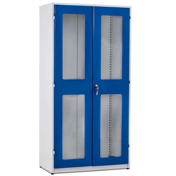 GBP Verkstadsskåp med plexiglasdörrar 1020x540x2000mm samt kodlås
