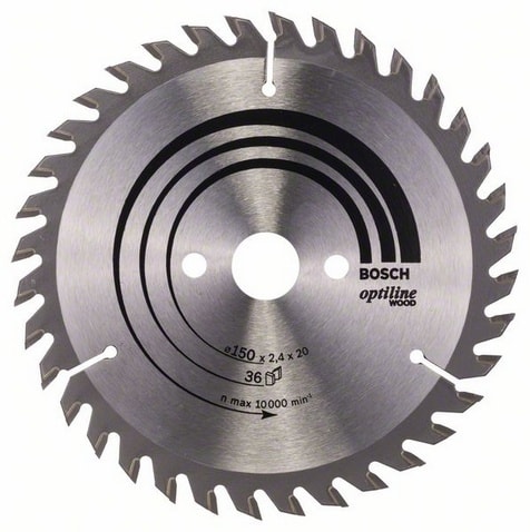 Bosch Sågklinga Optiline Wood 150x2,4x20/16mm 36T