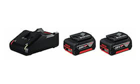 Bosch Batteriset 2xGBA 18V 4.0Ah + GAL 18V-40 Professional