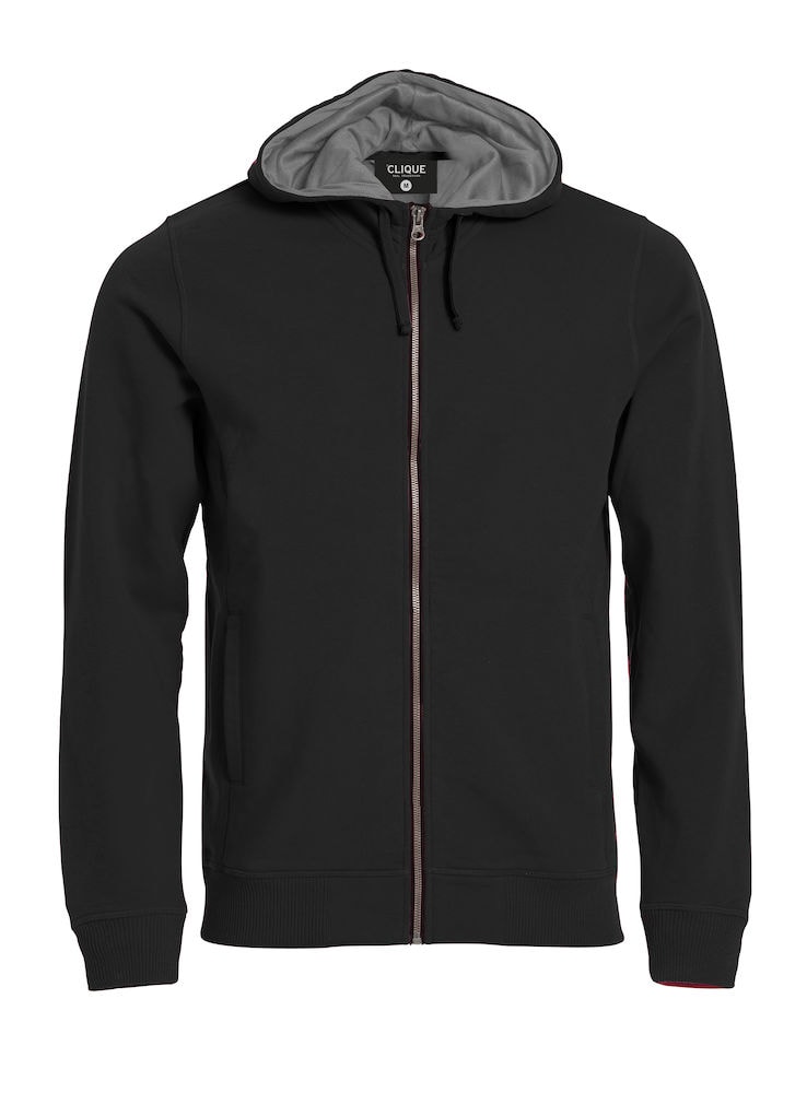 Clique Classic Hoody Fullzip Miehet Musta