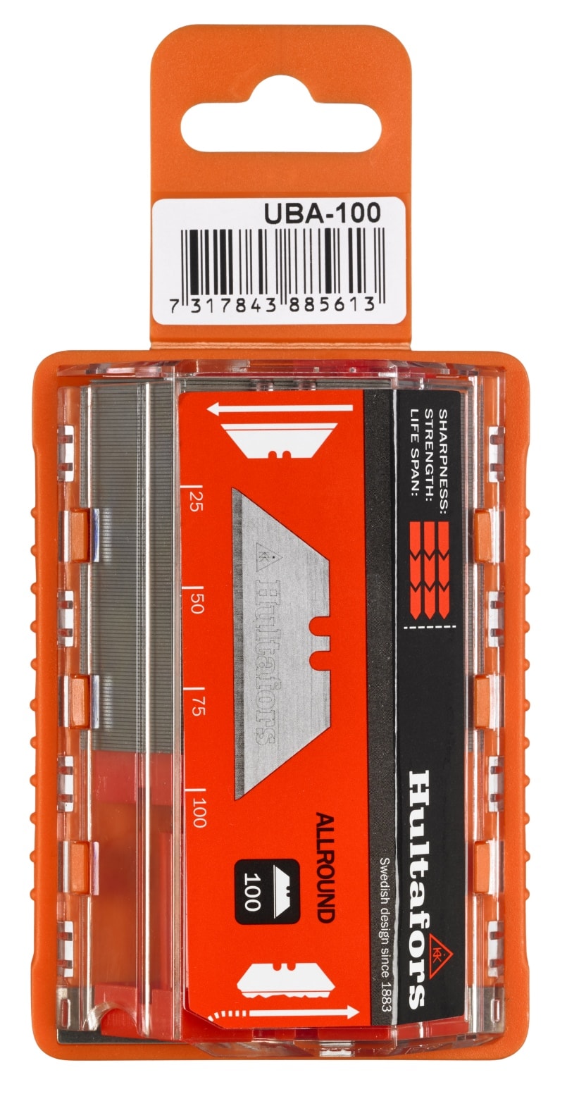Hultafors Knivblad UBA Allround 61mm 100-pack, fasade