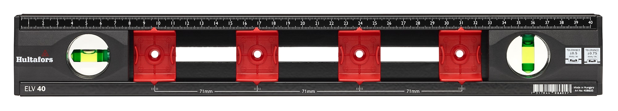 Hultafors Vattenpass ELV 40 aluminium 400mm, för elektriker
