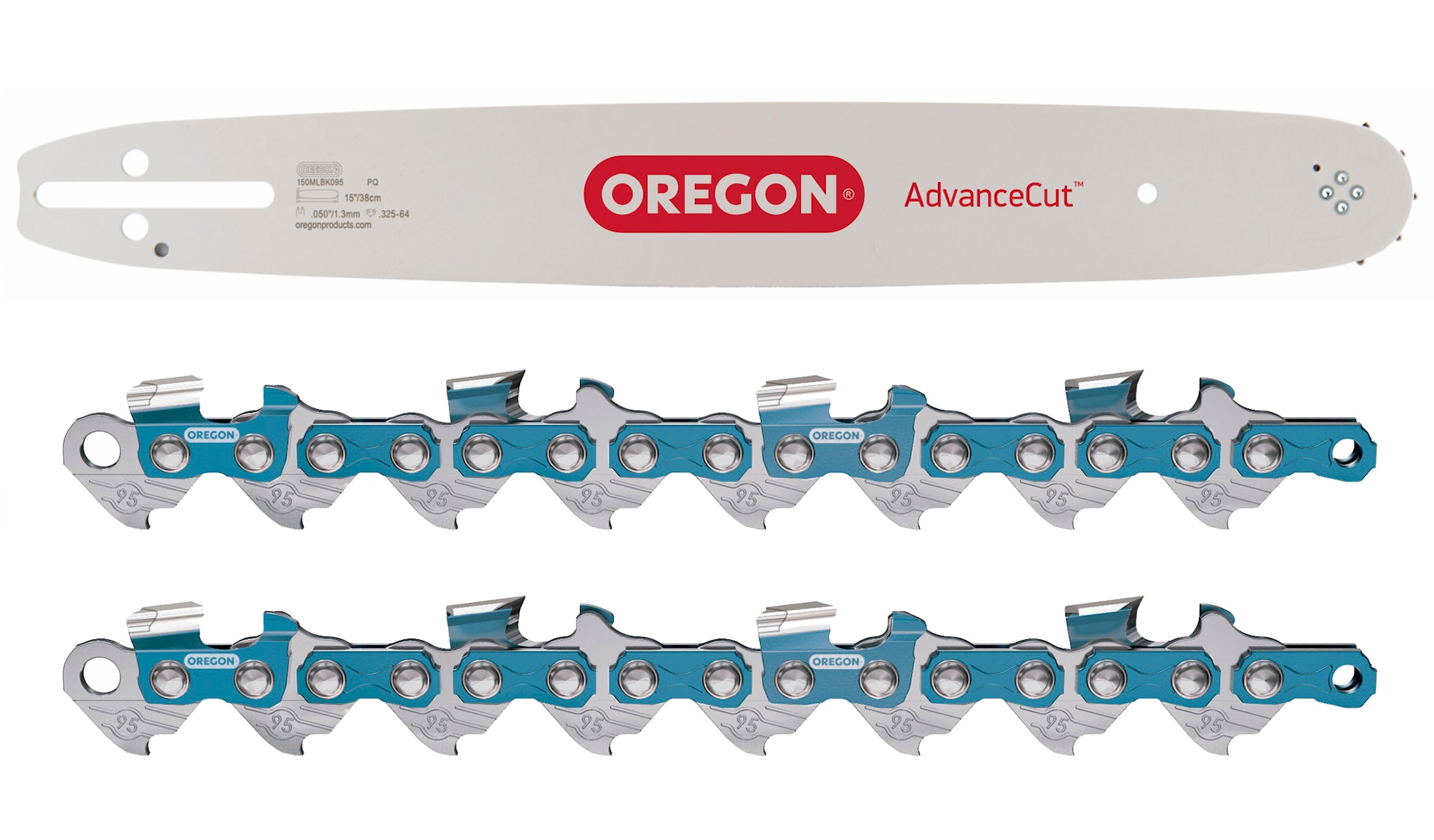 Oregon Kombi Sågkedja 130MLBK095 + 2 st sågkedjor 95TXL056