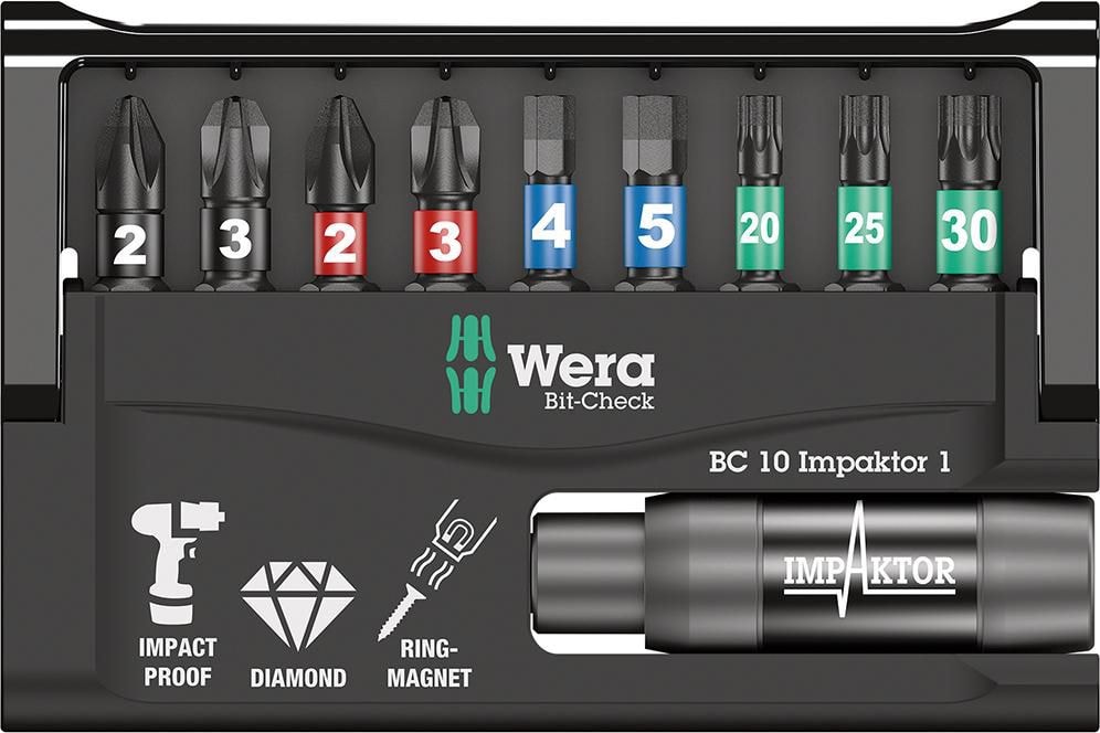 Wera Bitssett Impaktor Ph/Pz 10 stk