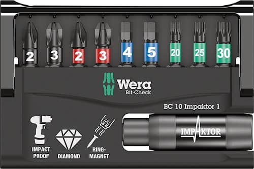 Wera Bitssortiment Impaktor Ph/Pz 10 delar