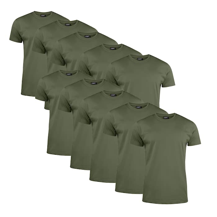 Clique T-shirt Herr 10-pack Militärgrön