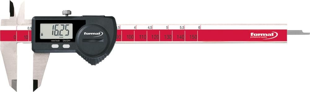 Format Digitaalinen työntömitta 150 mm, suorakaide syvyystappi, dataulostulo