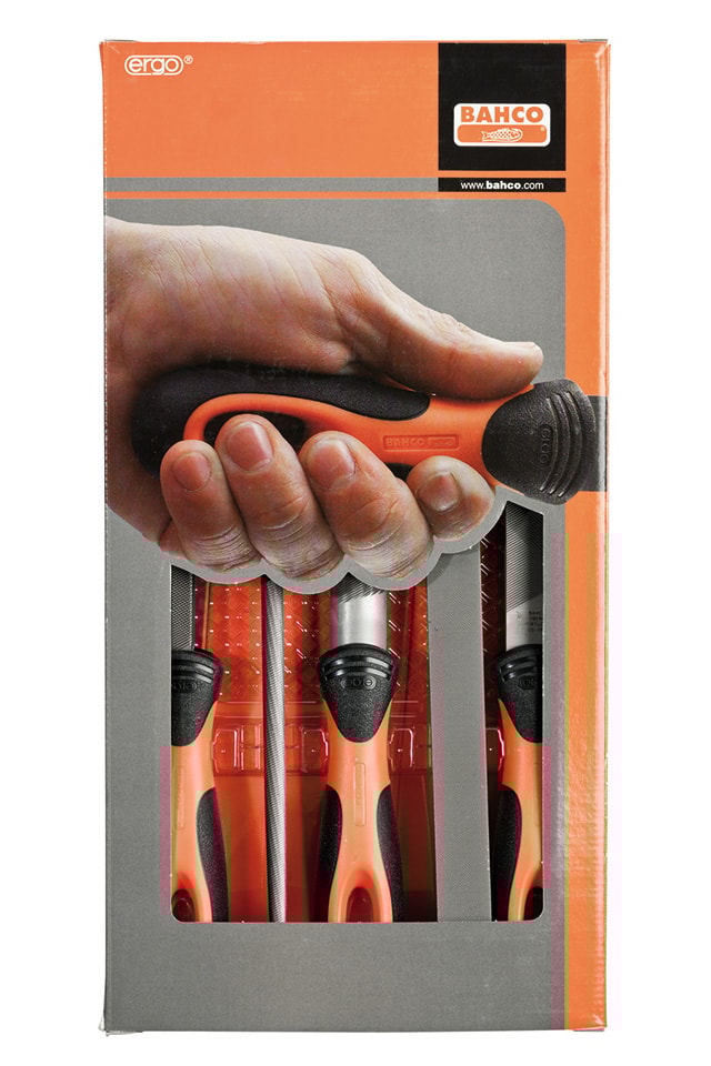 Bahco käsiviilasarja 1-478 ERGO, 250 mm, karkea, 5 osaa