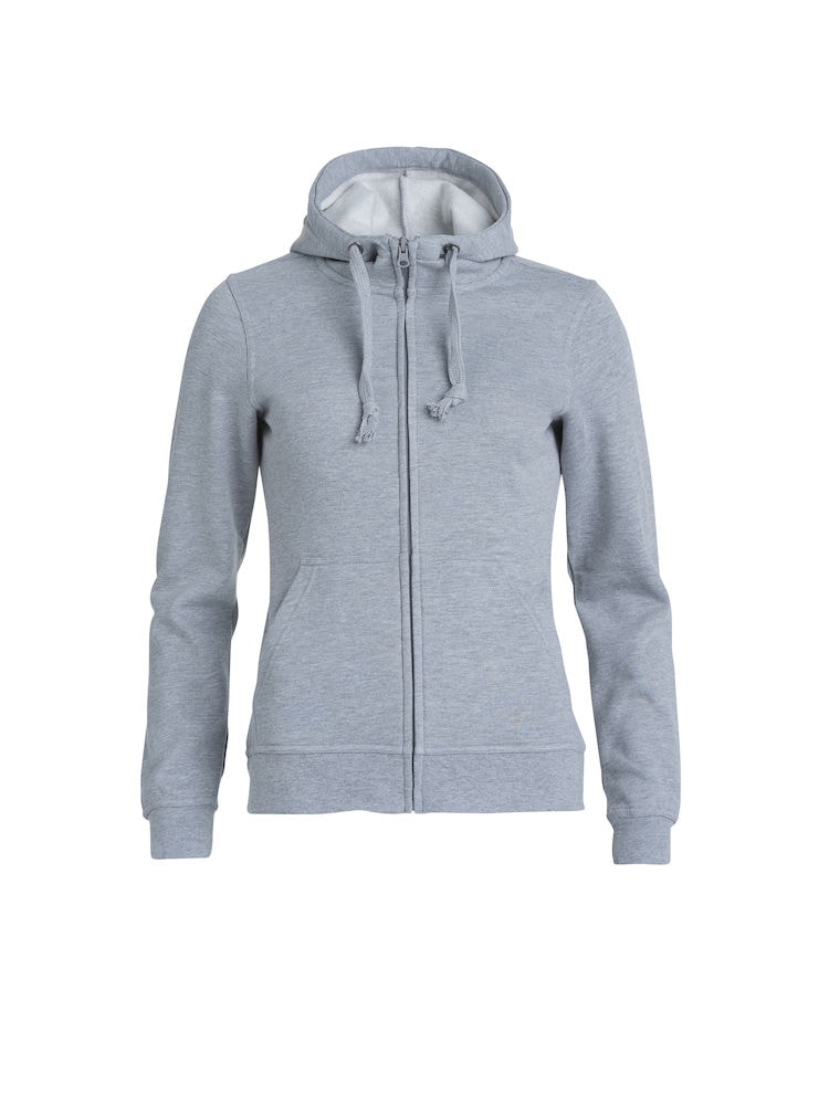 Clique Basic Hoody Fullzip Dam Gråmelerad
